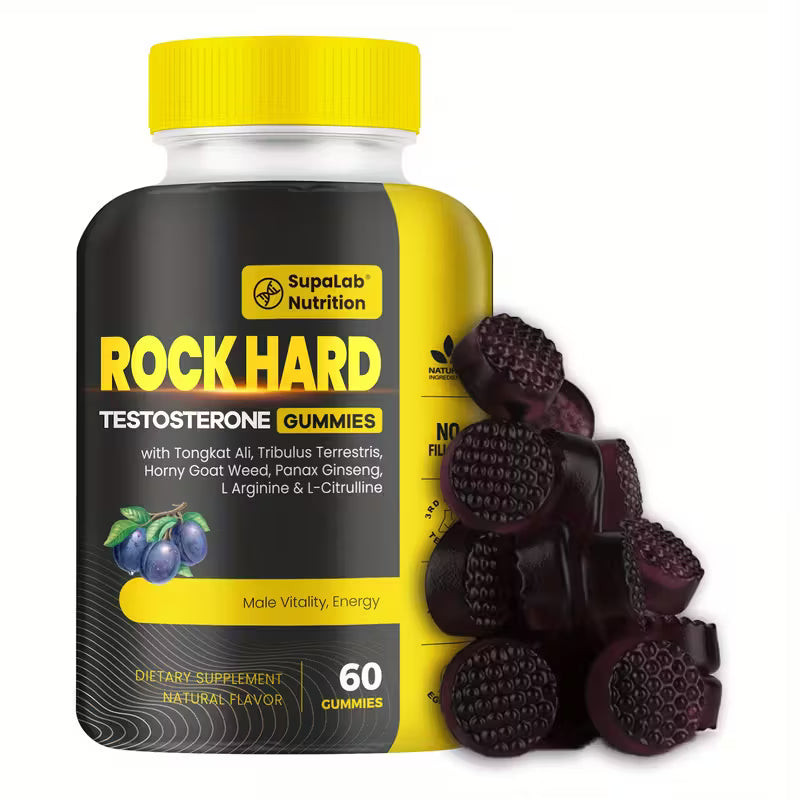 ROCK HARD Gummis - Testosterone supplement for men