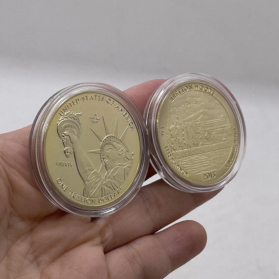 Bretton Woods 2013 Trillion Dollar coin .9995 platinum ( Gold Tone )